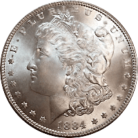 1884 S Morgan Silver Dollar