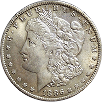 1886 O Morgan Silver Dollar
