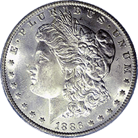 1886 S Morgan Silver Dollar