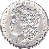 1888 O Morgan Silver Dollar