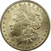 1890 CC Morgan Silver Dollar