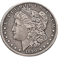 1890 Morgan Silver Dollar