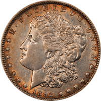 1892 CC Morgan Silver Dollar