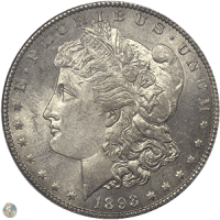 1893 CC Morgan Silver Dollar