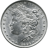 1896 O Morgan Silver Dollar