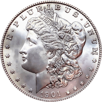 1901 O Morgan Silver Dollar