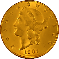 1904 Liberty Head Double Eagle — AU58
