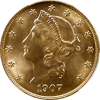 1907 Liberty Head Double Eagle