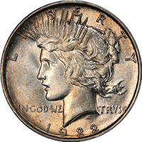 1922 Peace Dollar — MS64