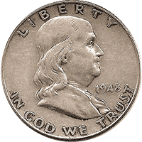 1948 Ben Franklin Half Dollar — MS65 FBL