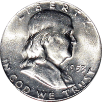 1953 S Ben Franklin Half Dollar — MS65 FBL