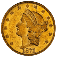 1871 Liberty Head Double Eagle — featured