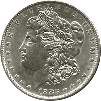 1883 O Morgan Silver Dollar
