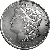 1884 O Morgan Silver Dollar