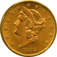 1892 Liberty Head Double Eagle