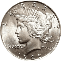 1923 D Peace Dollar