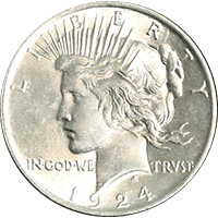 1924 Peace Dollar