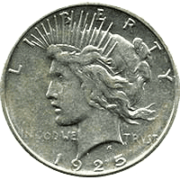 1925 Peace Dollar