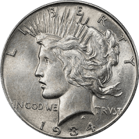 1934 D Peace Dollar