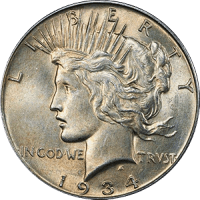 1934 Peace Dollar