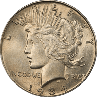 1934 S Peace Dollar