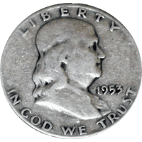 1953 Ben Franklin Half Dollar